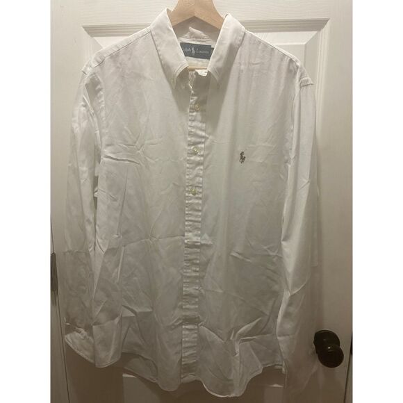 Ralph Lauren WHITE button down, 17 34/35 - Picture 1 of 3